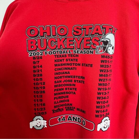 Vintage Ohio State Buckeyes 2002 National Champions Tostito Bowl Sweatshirt - Picture 6 of 11